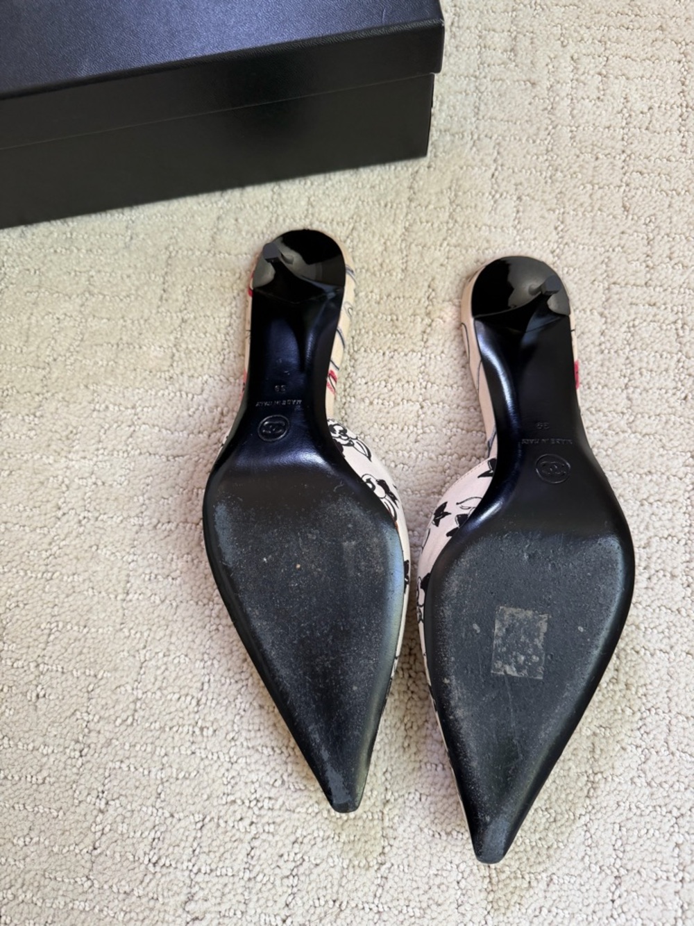 CHANEL vintage 2006 rue cambon floral mules - Picture 5 of 7
